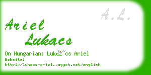 ariel lukacs business card